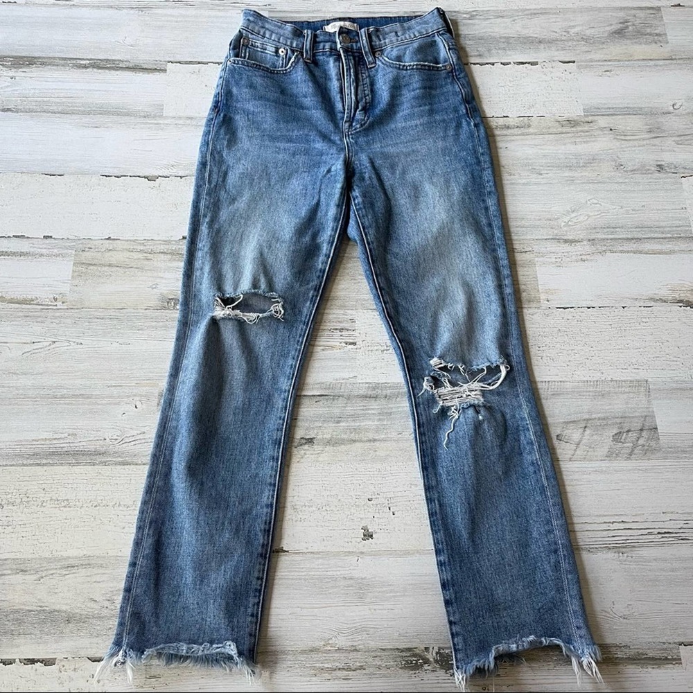 Madewell W24 The Perfect Vintage Jean Distressed Medium Wash K7549
